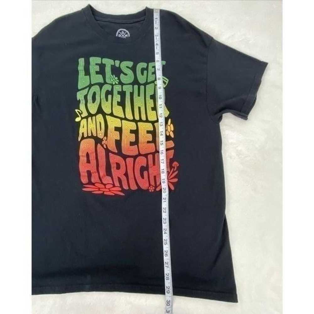 Mens Graphic T Shirt Black Size Large Rainbow Gro… - image 6