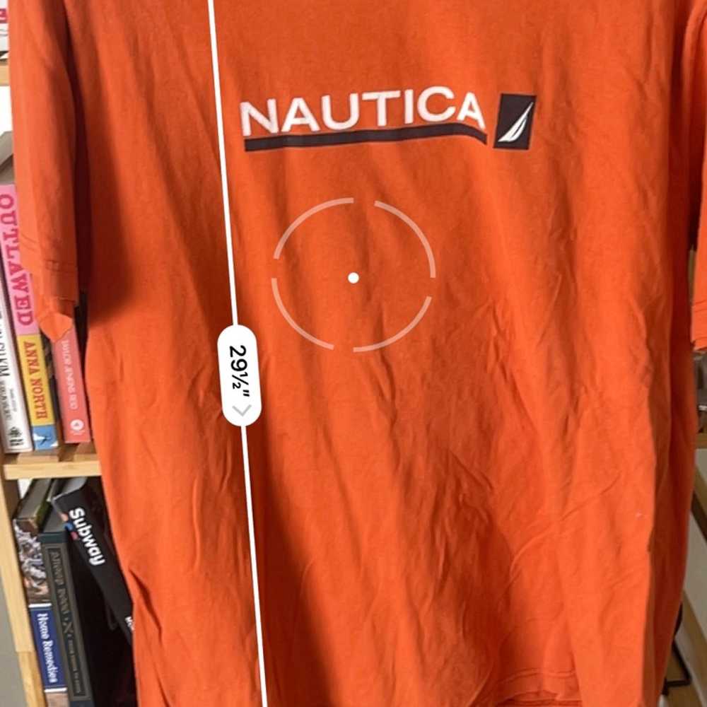 Nautica Logo Short Sleeve T Shirt Orange Size Med… - image 6