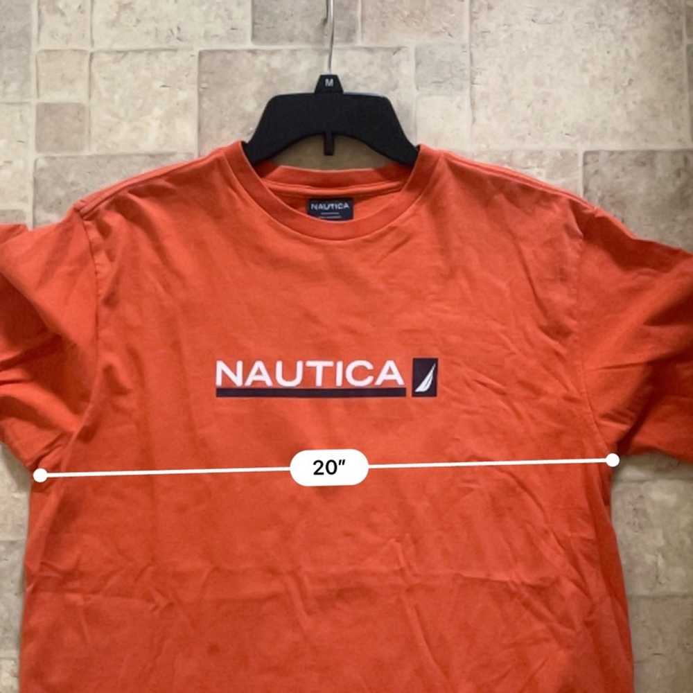 Nautica Logo Short Sleeve T Shirt Orange Size Med… - image 7