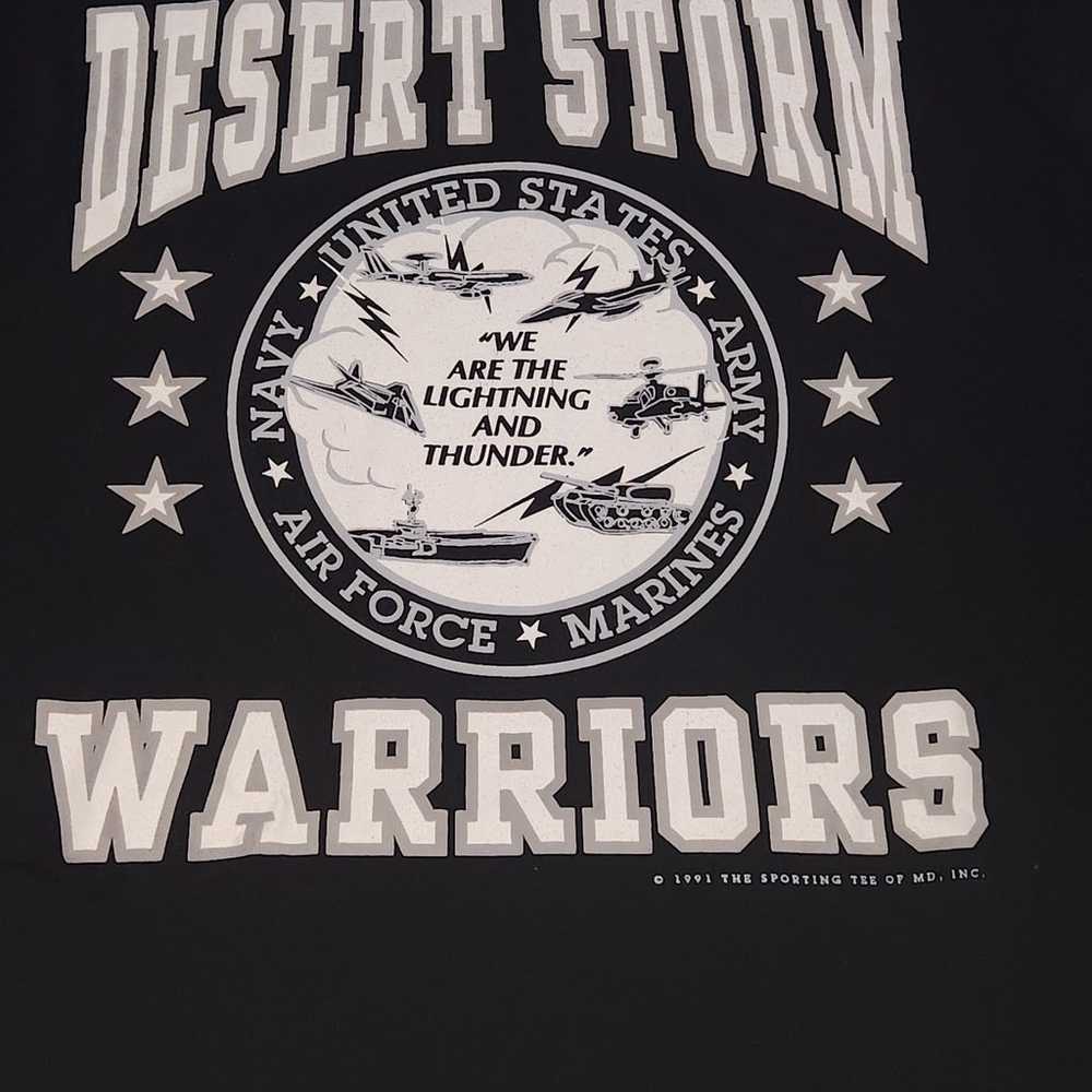 Vintage Desert Storm Warriors Tshirt Sz. L - image 2