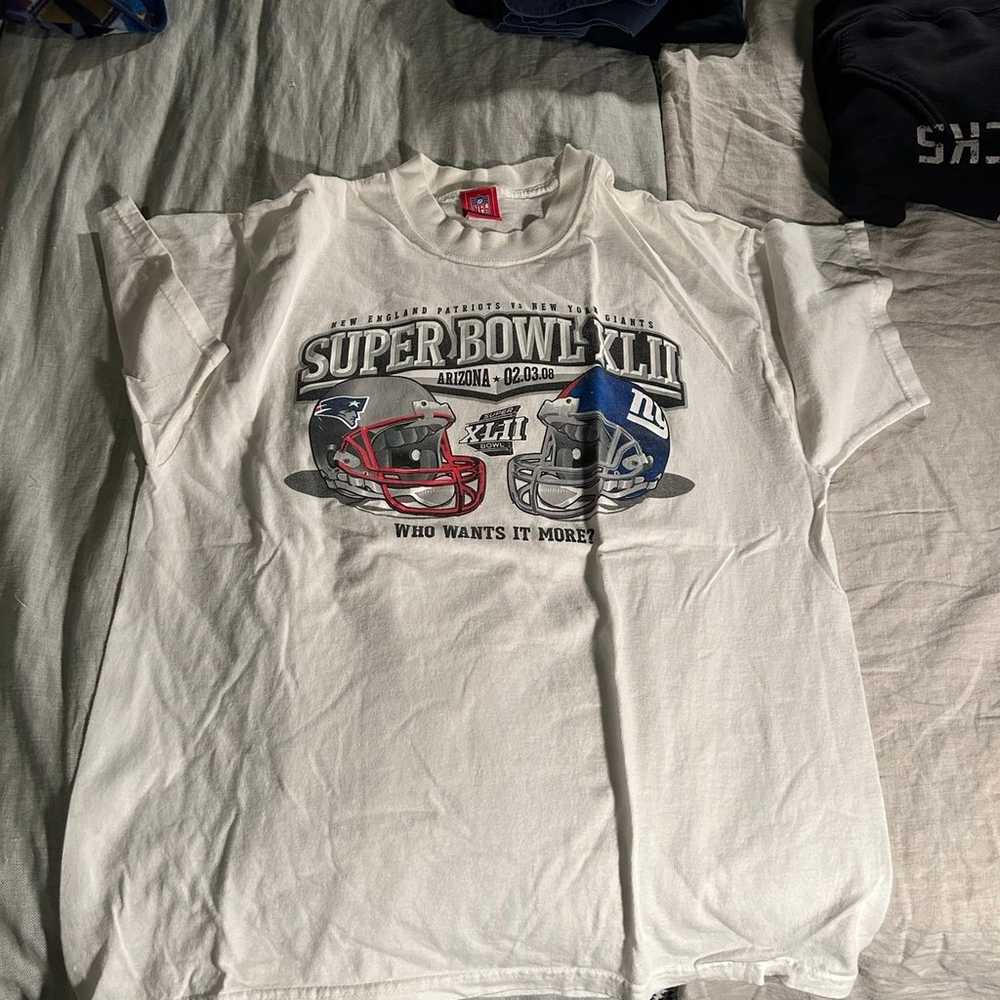 NYG vs New Engand Patriots Vintage Superbowl Tee - image 1