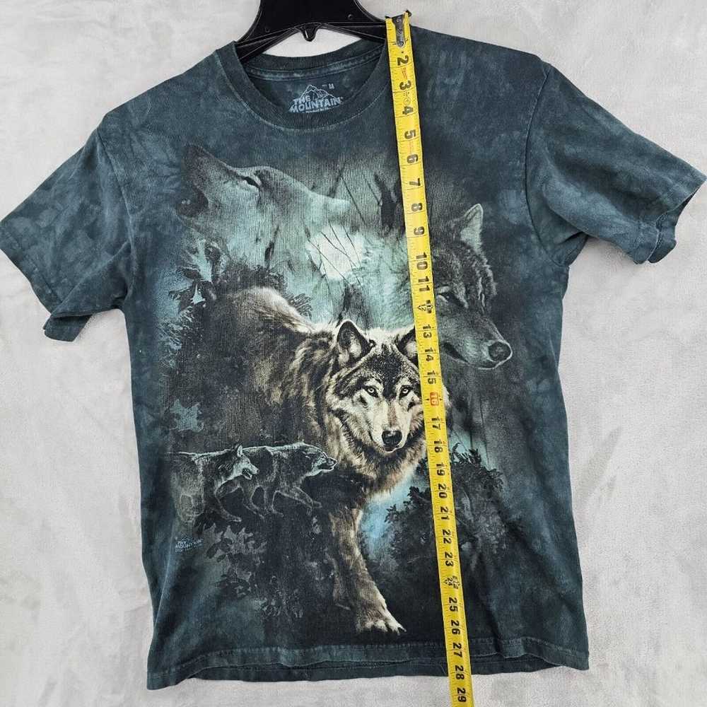 The Mountain Mens Medium Wolf Print Green Tie-dye… - image 5