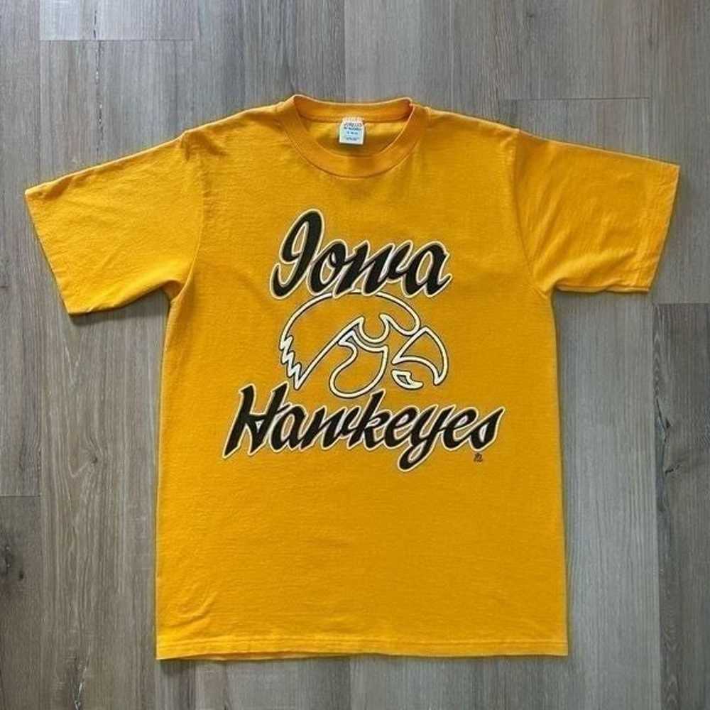 Vintage 80s Iowa Hawkeyes NCAA Men’s Medium T-Shi… - image 1