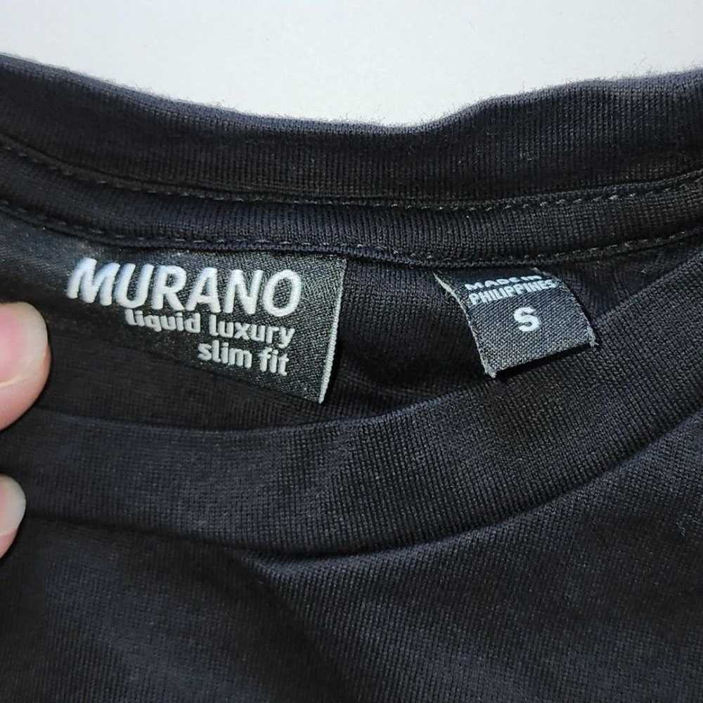 Murano Liquid Luxury Slim Fit Black T-Shirt Size S - image 3