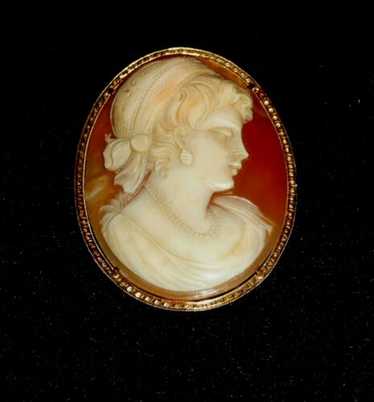 9金GENUINE ITALIAN HAND CARVED CAMEO 9金GENUINE ITALIAN HAND CARVED CAMEO
