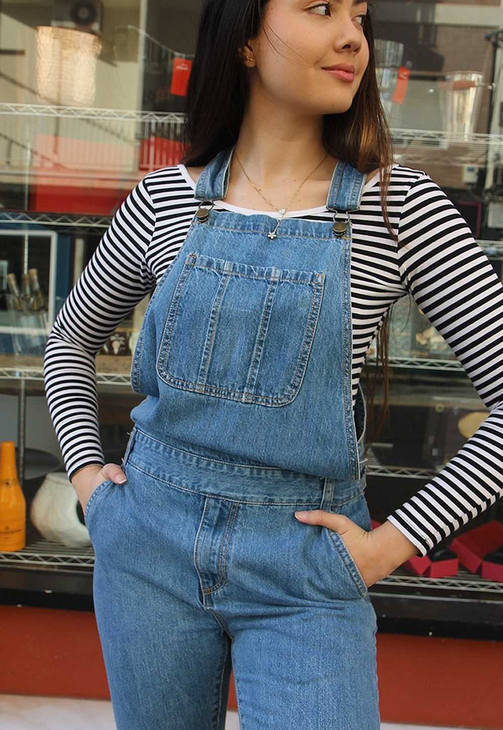 Long Dungarees in Blue - image 5