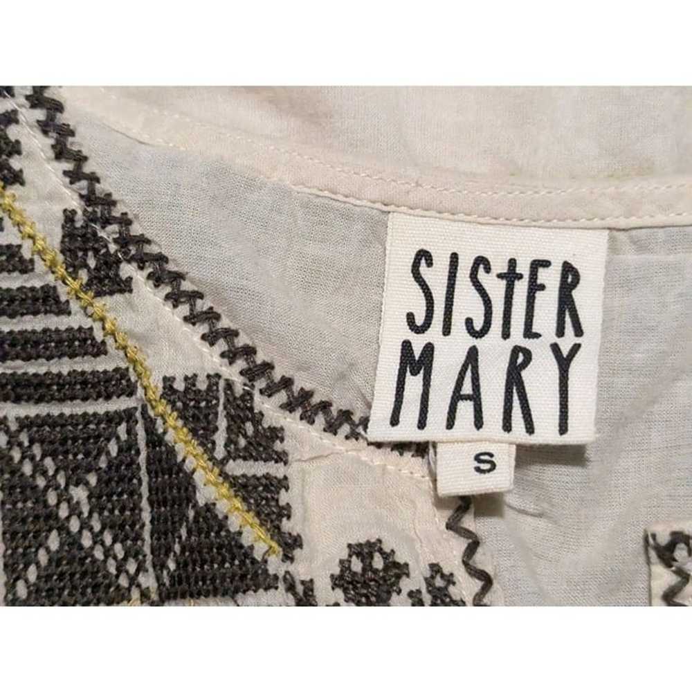 Sister Mary 3/4" sleeve embroidered bohemian crea… - image 9