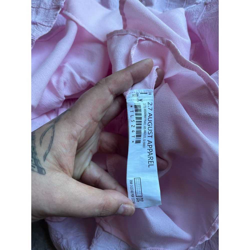 English Factory Pink Puff Sleeve Top Size Medium - image 6