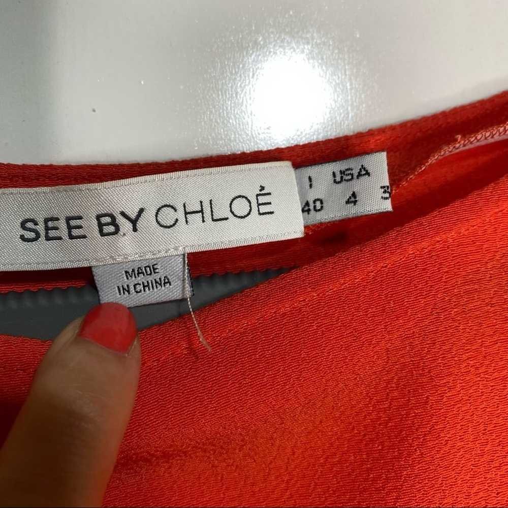 See by Chloe Dolman Short Sleeve Red Top Back But… - image 3