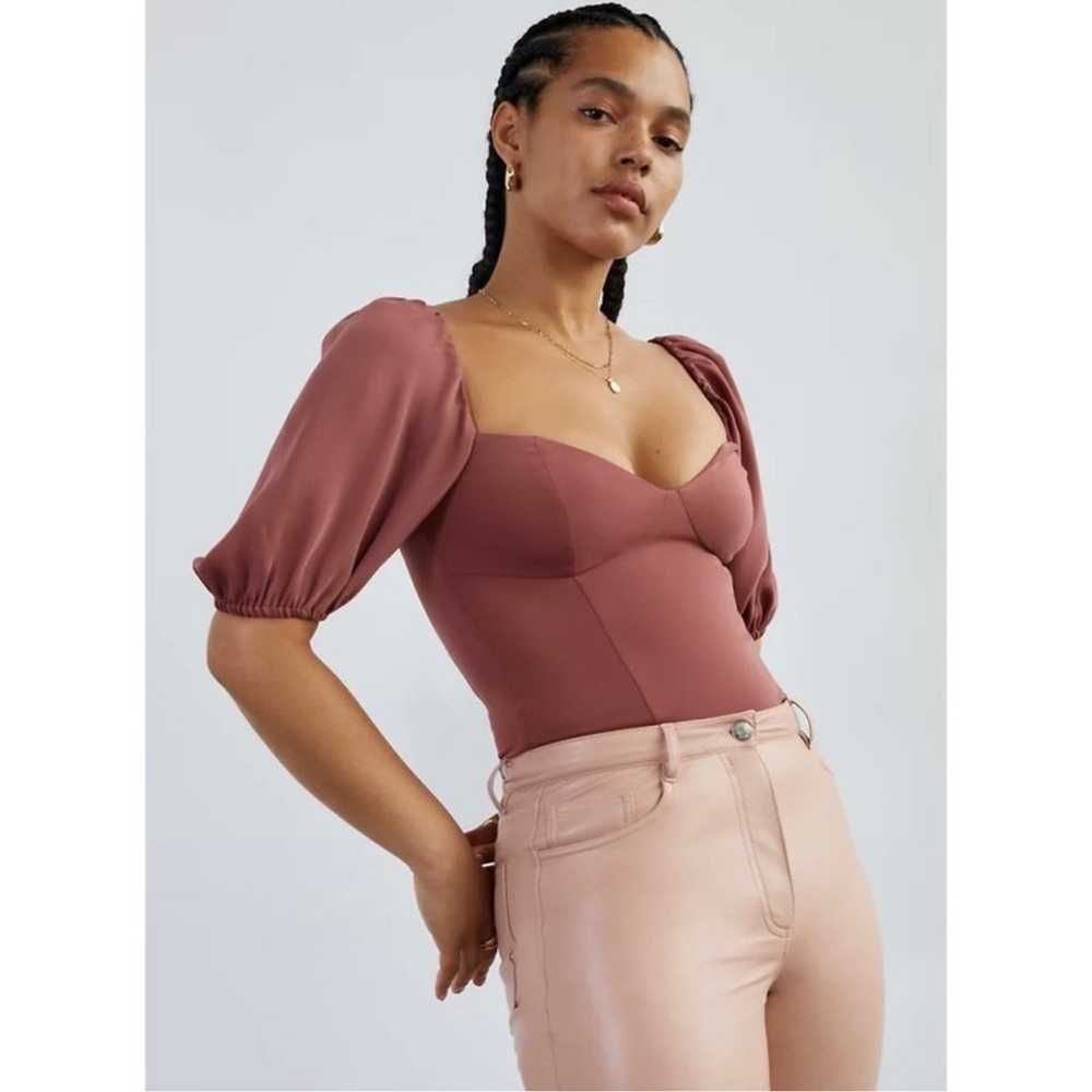 Aritzia Wilfred Novella Smocked Crop Top Sz M - image 1