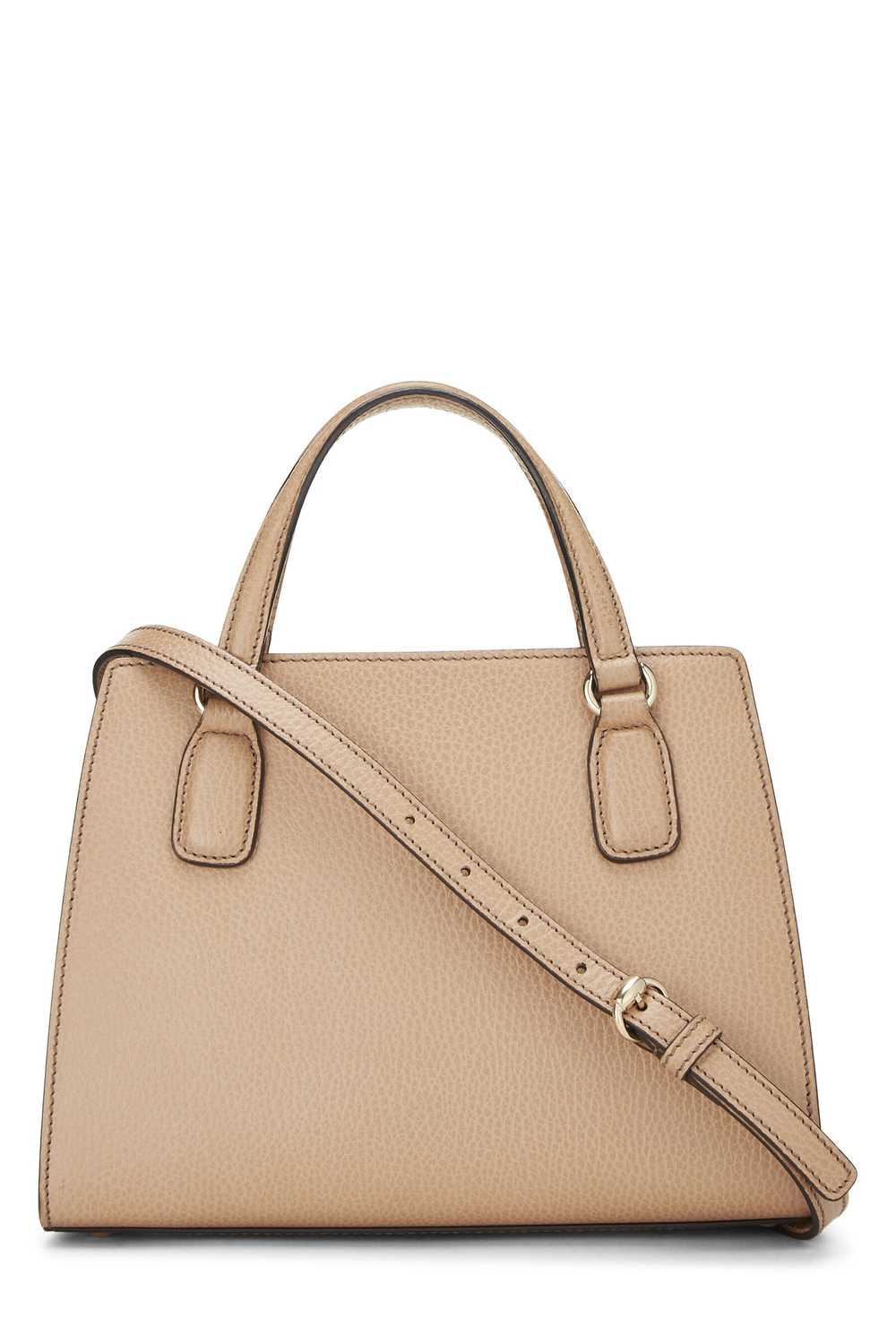 Beige Grained Leather Soho Handbag - image 4