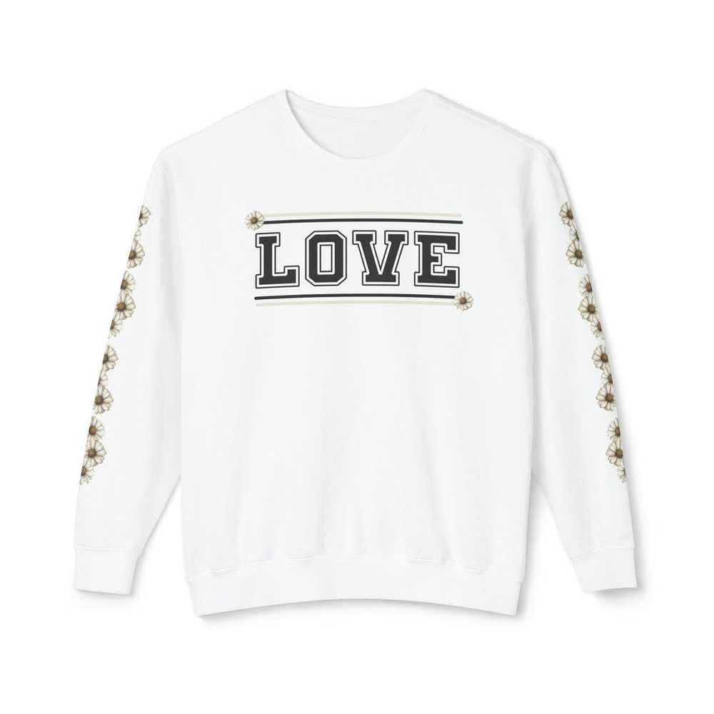 Unique Love Sweatshirt, Flower Sleeve Shirt, Cute… - image 3