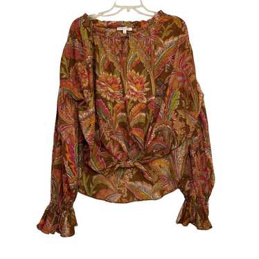 Love the Label Paisley Printed Top Size Medium (R… - image 1
