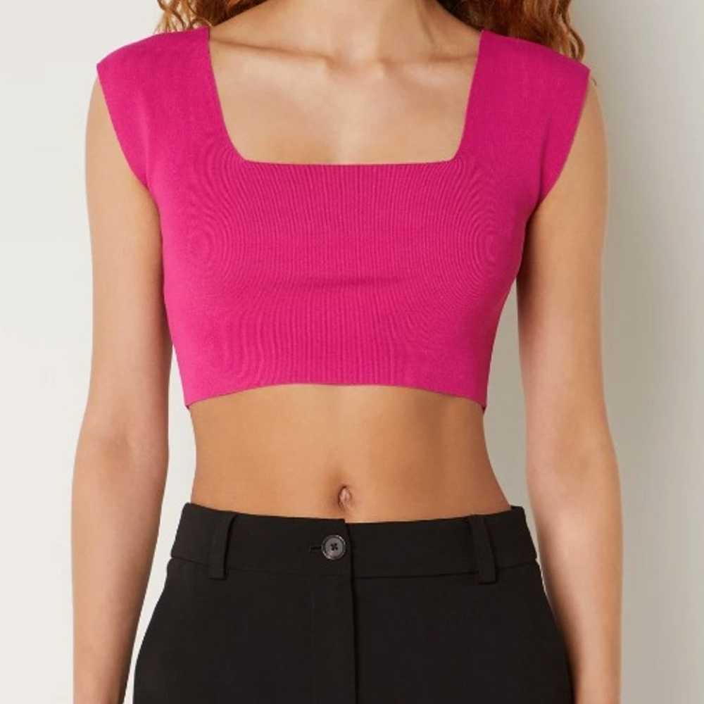 TED BAKER Cropped knit shirt in Pink - sz 3 - image 1