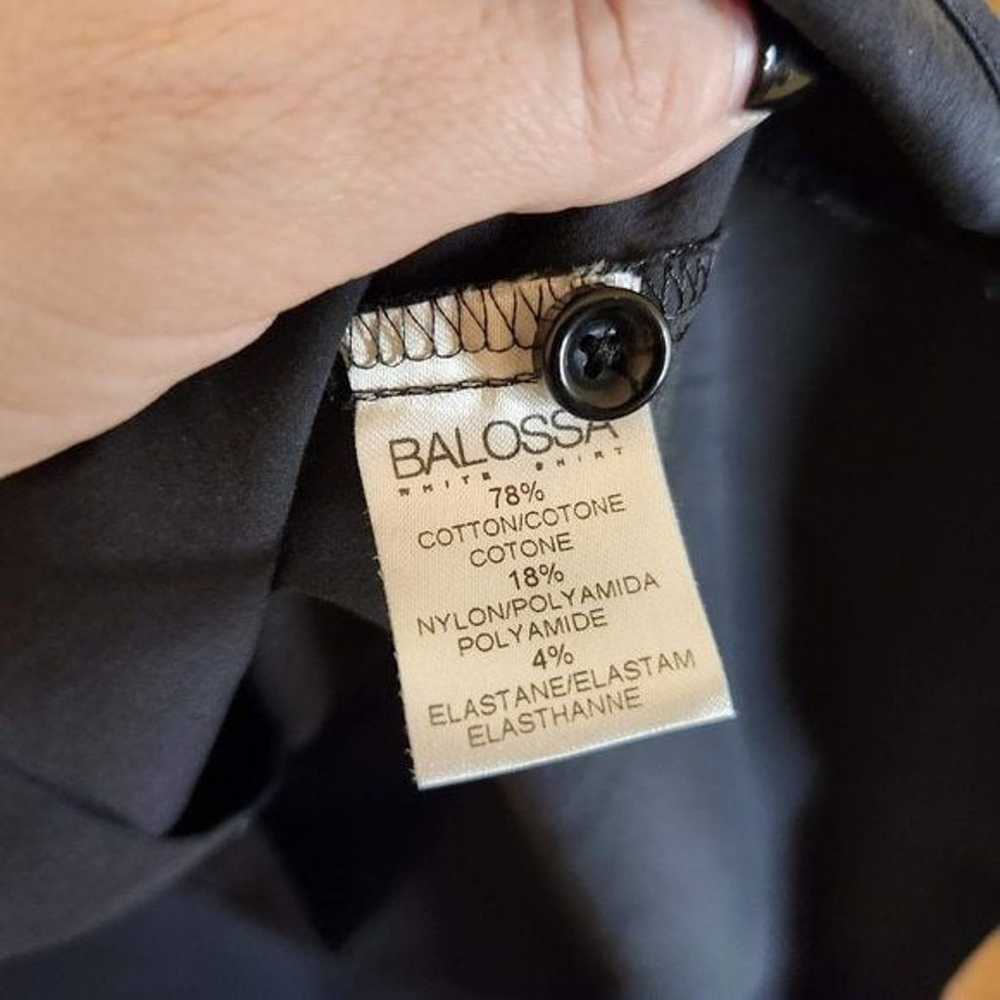 BALOSSA Women Black Button Down Blouse w/ Tie Kno… - image 8