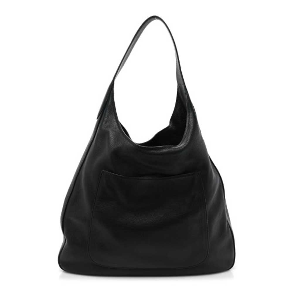 PRADA Vitello Daino Medium Pocket Hobo Bag Black - image 1