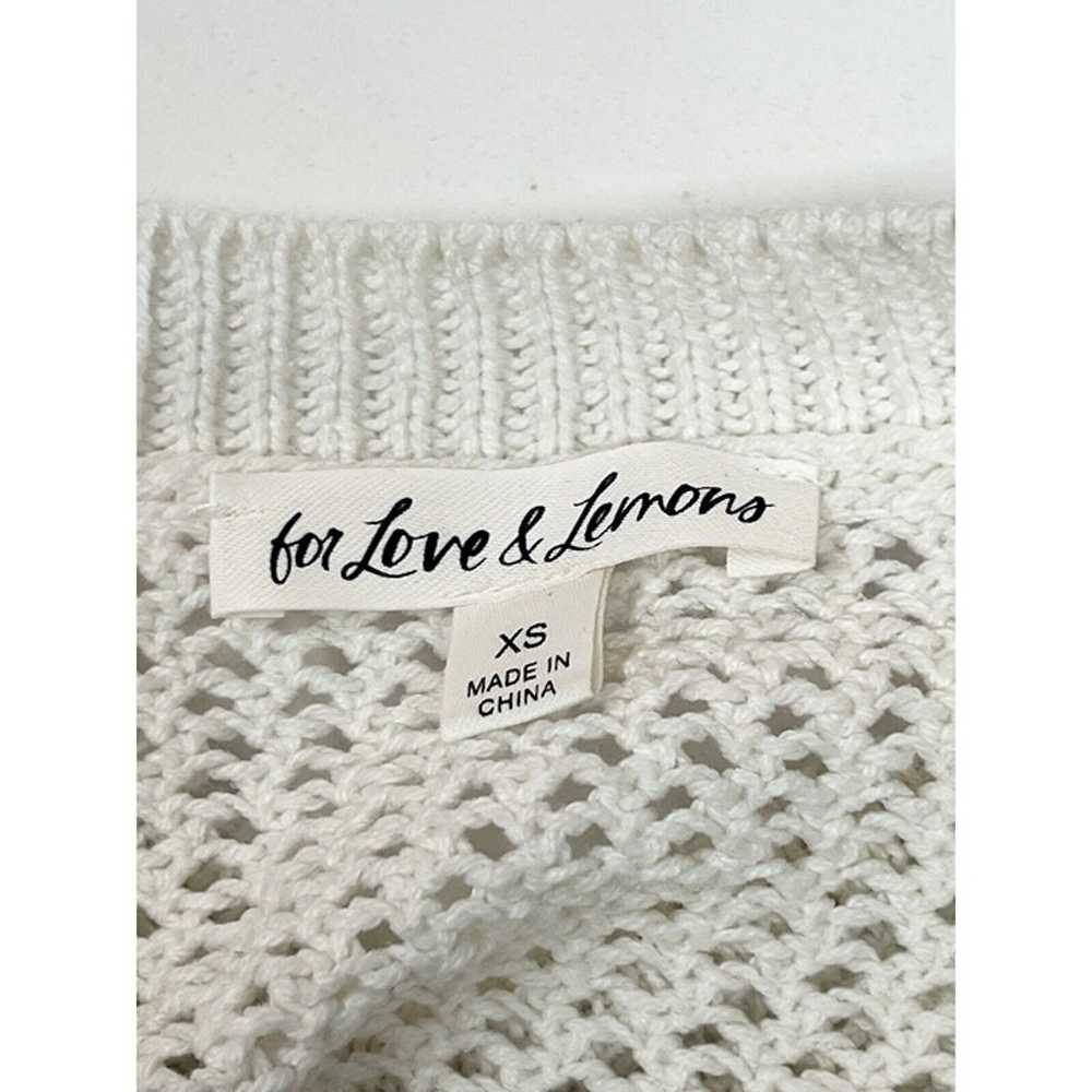 For Love & Lemons Angela Crochet Crop Top Size Xs… - image 4