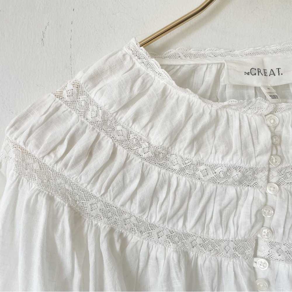 The Great. The Picturesque Top White Cotton Blous… - image 7