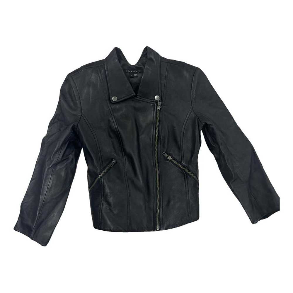Theory Leather biker jacket - image 1