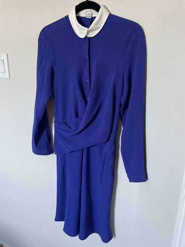Carven Drape front button-down dress (36) | Used,…