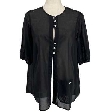 Jussara Lee Shirt Co Makers in America Blak Sheer… - image 1