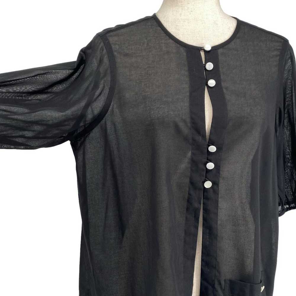Jussara Lee Shirt Co Makers in America Blak Sheer… - image 6
