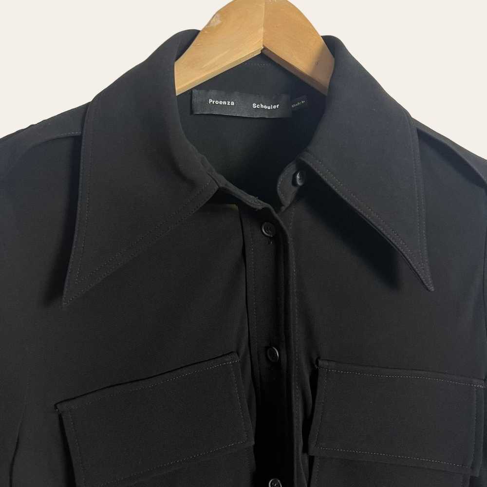 Proenza Schouler Matte Jersey Long Sleeve Button … - image 7