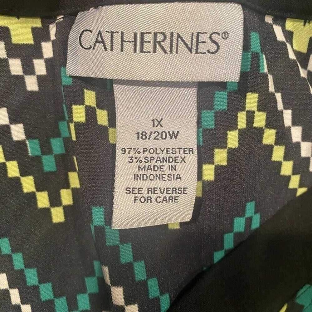 Catherines Womens 1X 18/20W Top Blouse Chevron V … - image 3