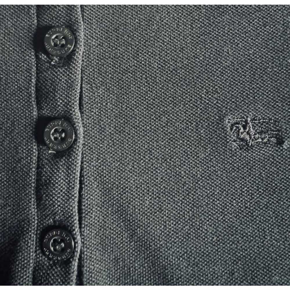 Burberry Check Print Collar 3/4 Sleeve Black Polo… - image 4