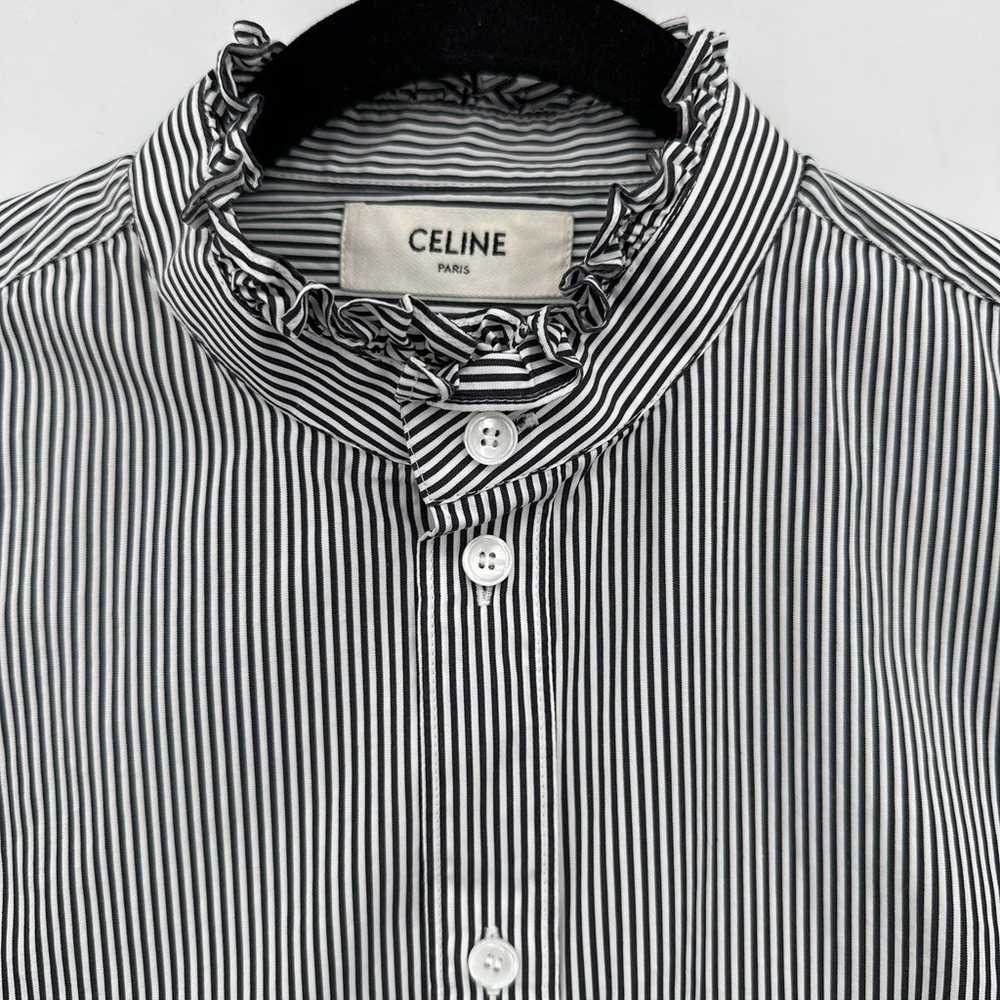Celine Classic with Frill Collar in Stripped Cott… - image 2