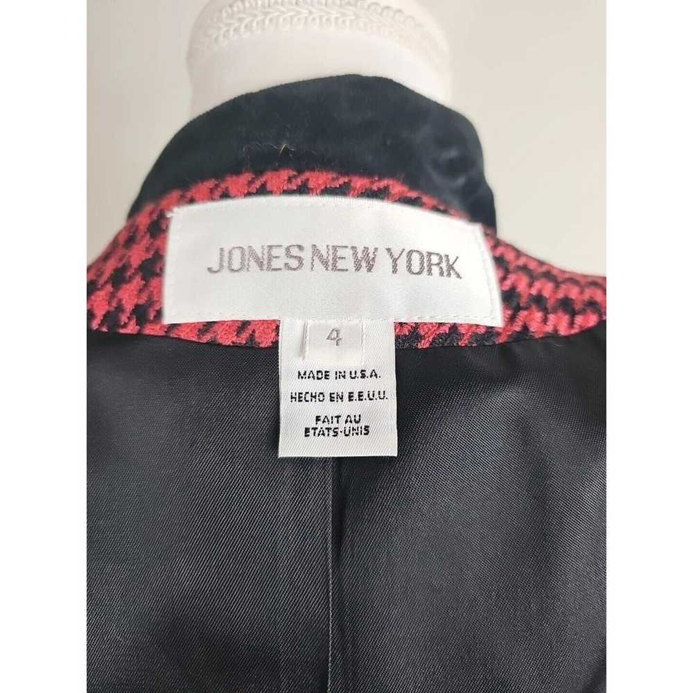 VTG. Jones New York~Woman Size 4~ Red/Black Wool … - image 2