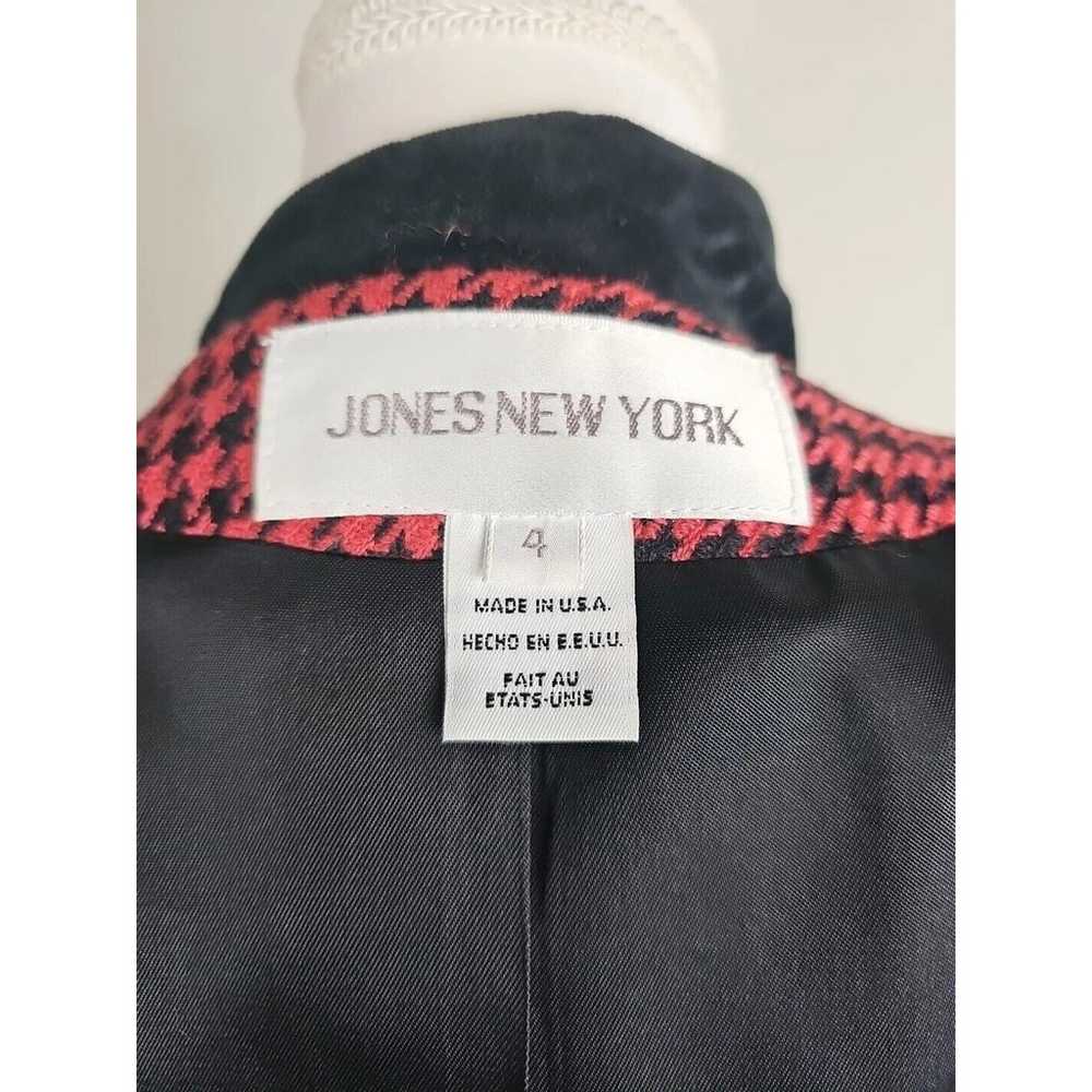 VTG. Jones New York~Woman Size 4~ Red/Black Wool … - image 8