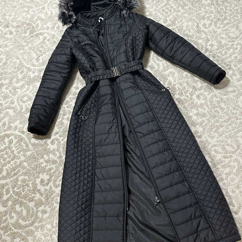 Black maxi long puffer jacket - image 1