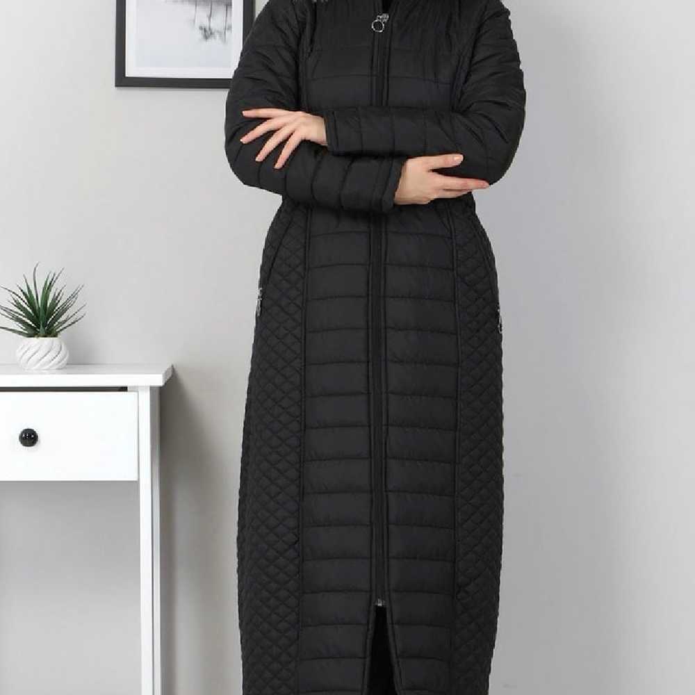 Black maxi long puffer jacket - image 2