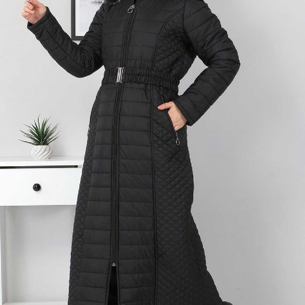 Black maxi long puffer jacket - image 4