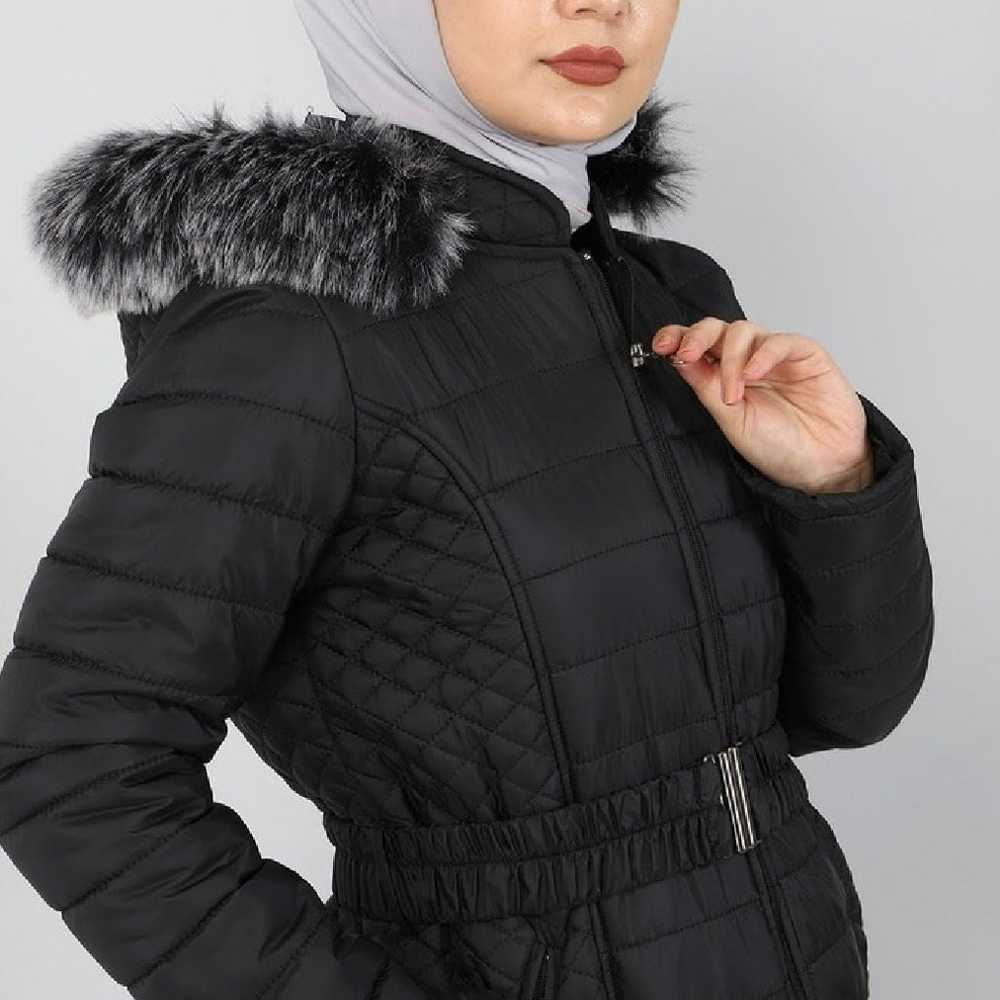 Black maxi long puffer jacket - image 5
