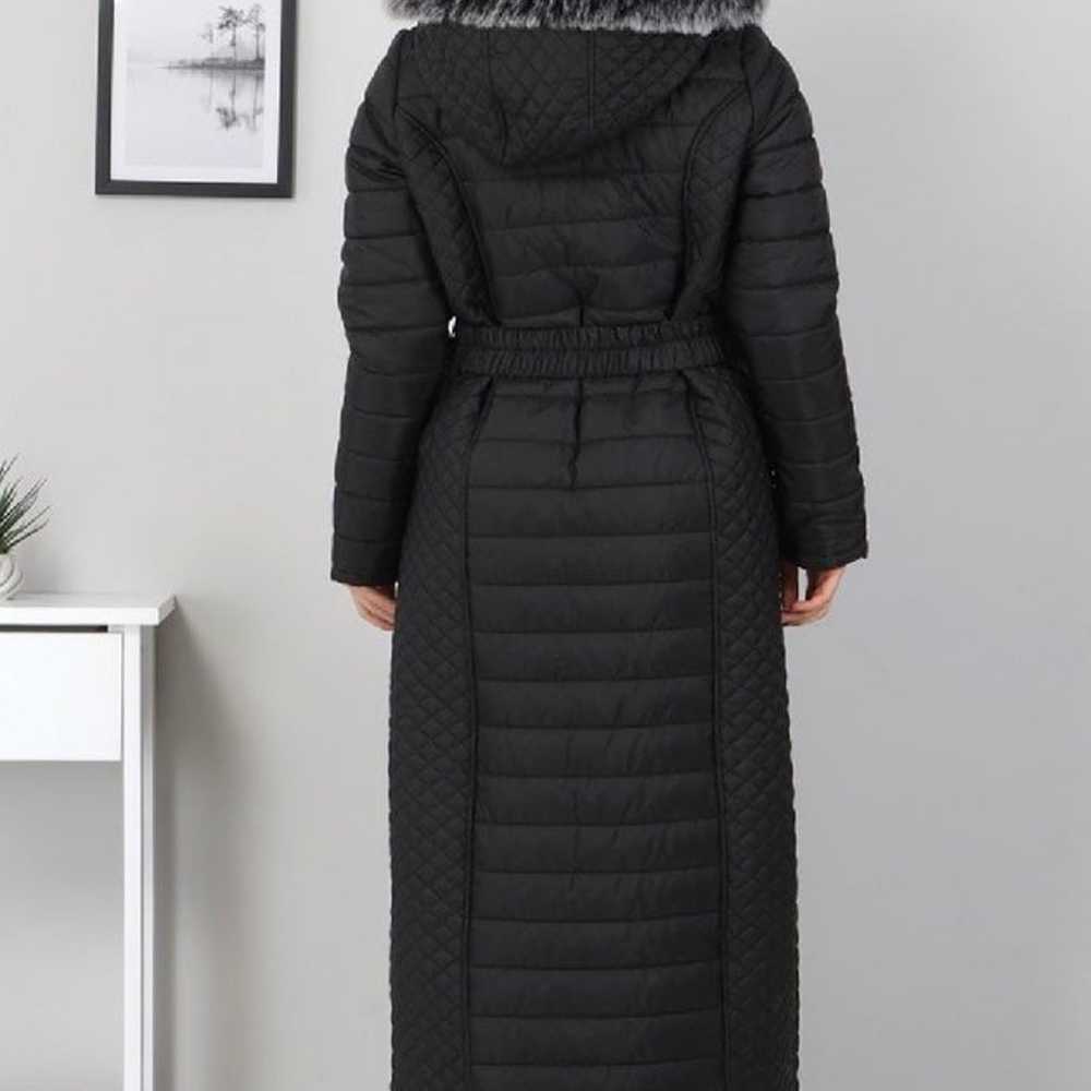 Black maxi long puffer jacket - image 6
