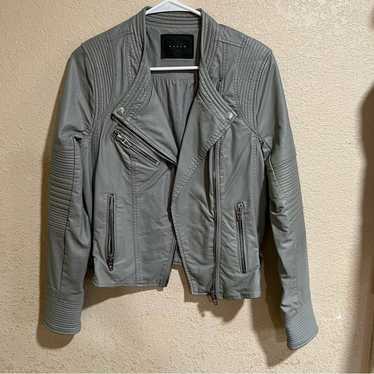 BlankNYC dark gray faux leather moto biker jacket