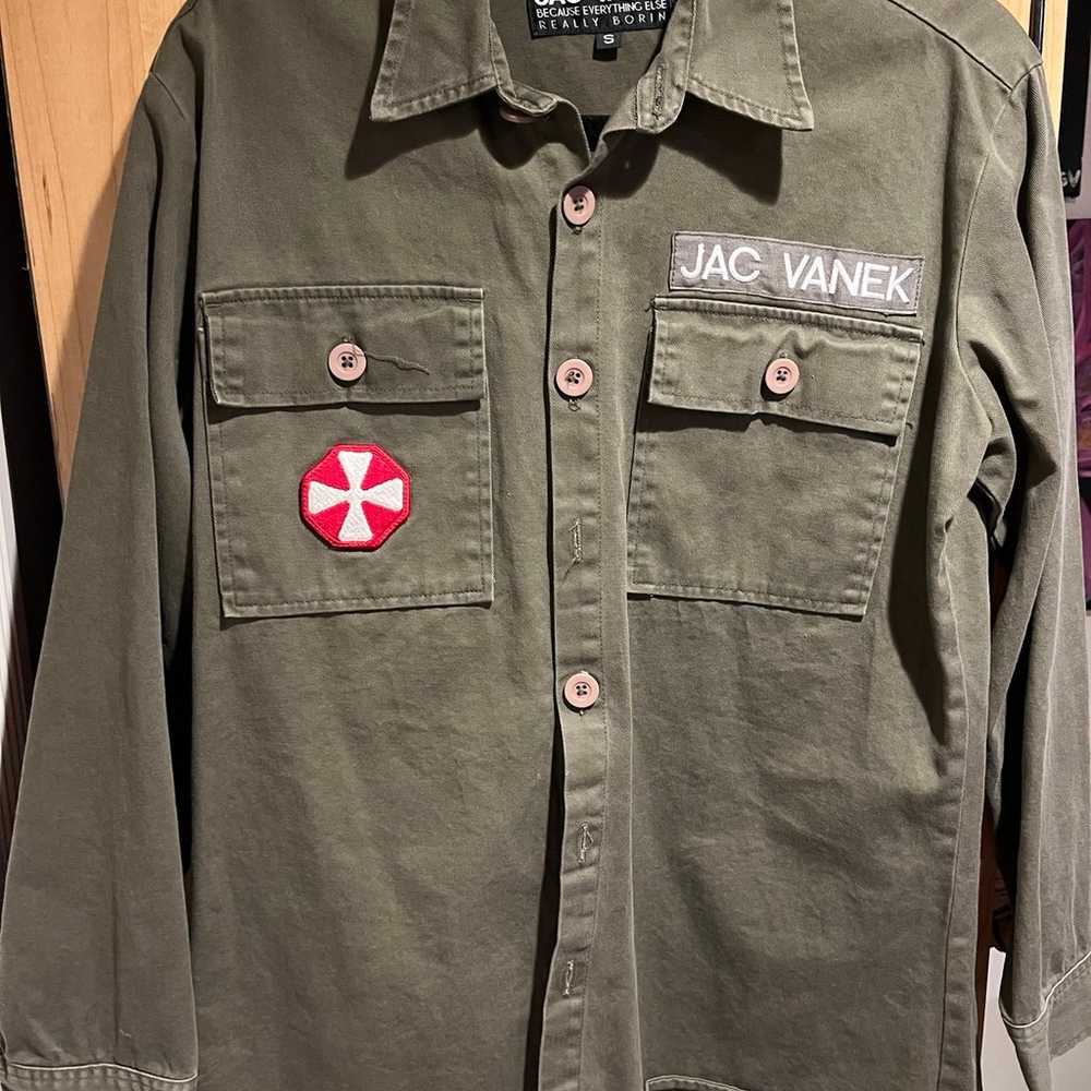 Unisex vintage military jacket army green - image 3