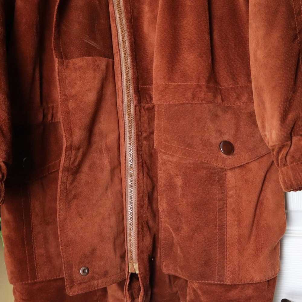 Vintage burnt orange Suede Leather Jacket - image 3
