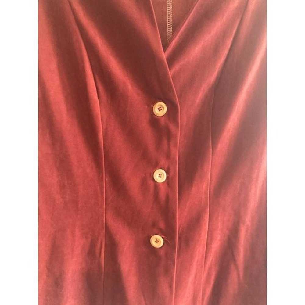 That 70's Show Button Up Sueded Burnt Red Blazer … - image 2