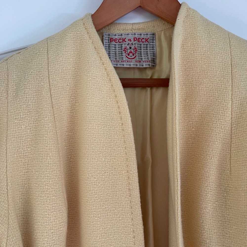 Vintage 1950s/1960s Peck & Peck Butter Yellow Woo… - image 11
