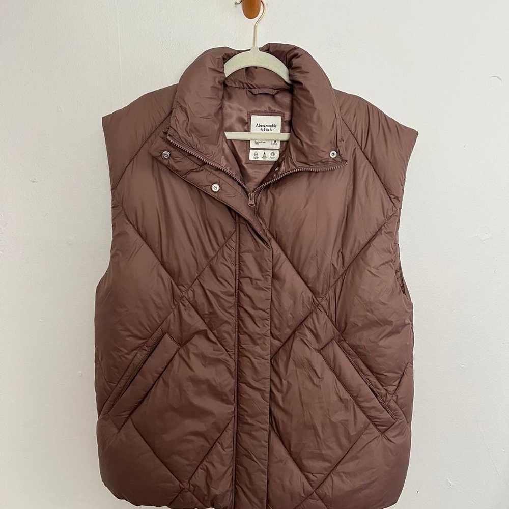 Abercrombie & Fitch Oversized Quilted Puffer Vest… - image 1