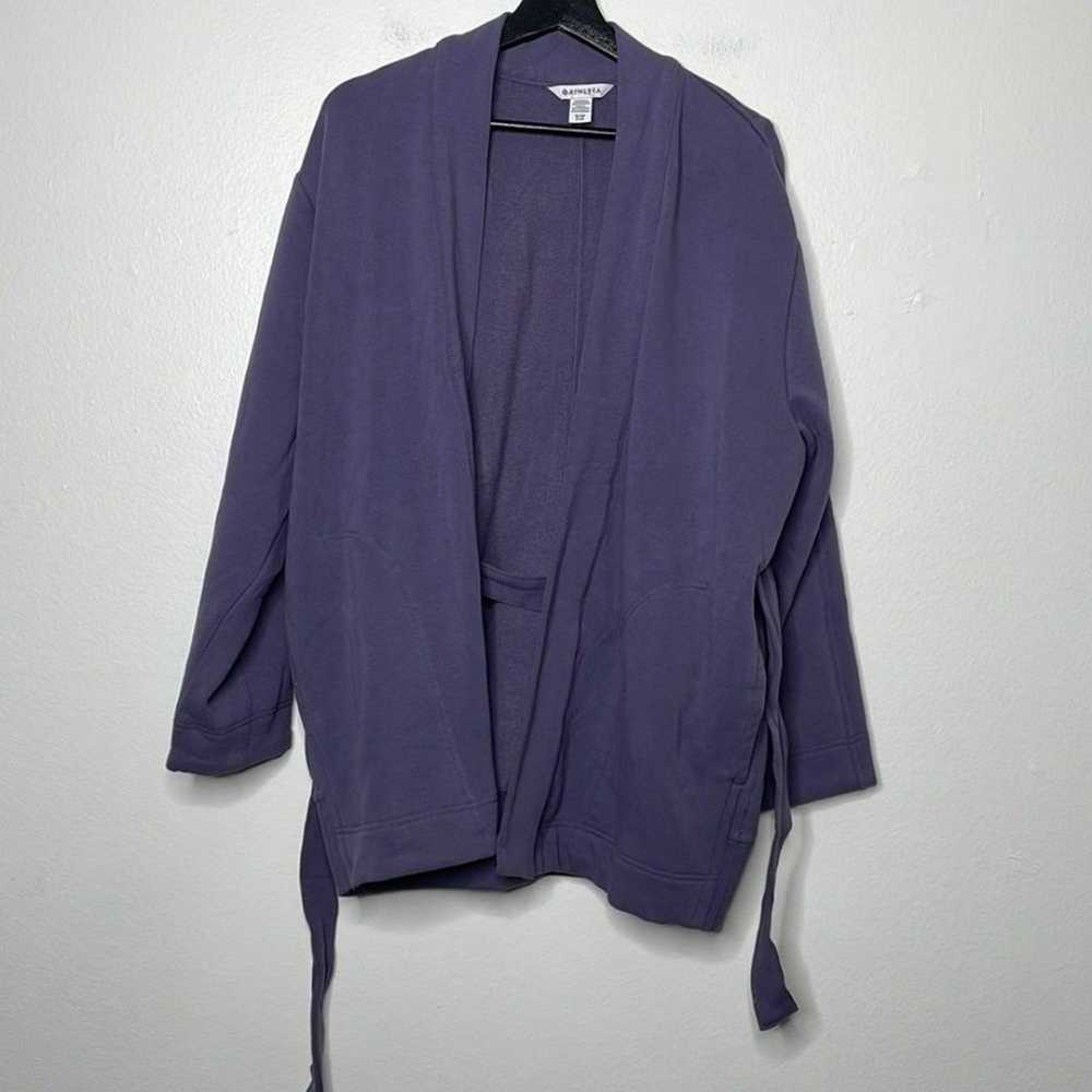 Athleta Cozy Belted Wrap Jacket Dusty Purple Wome… - image 4