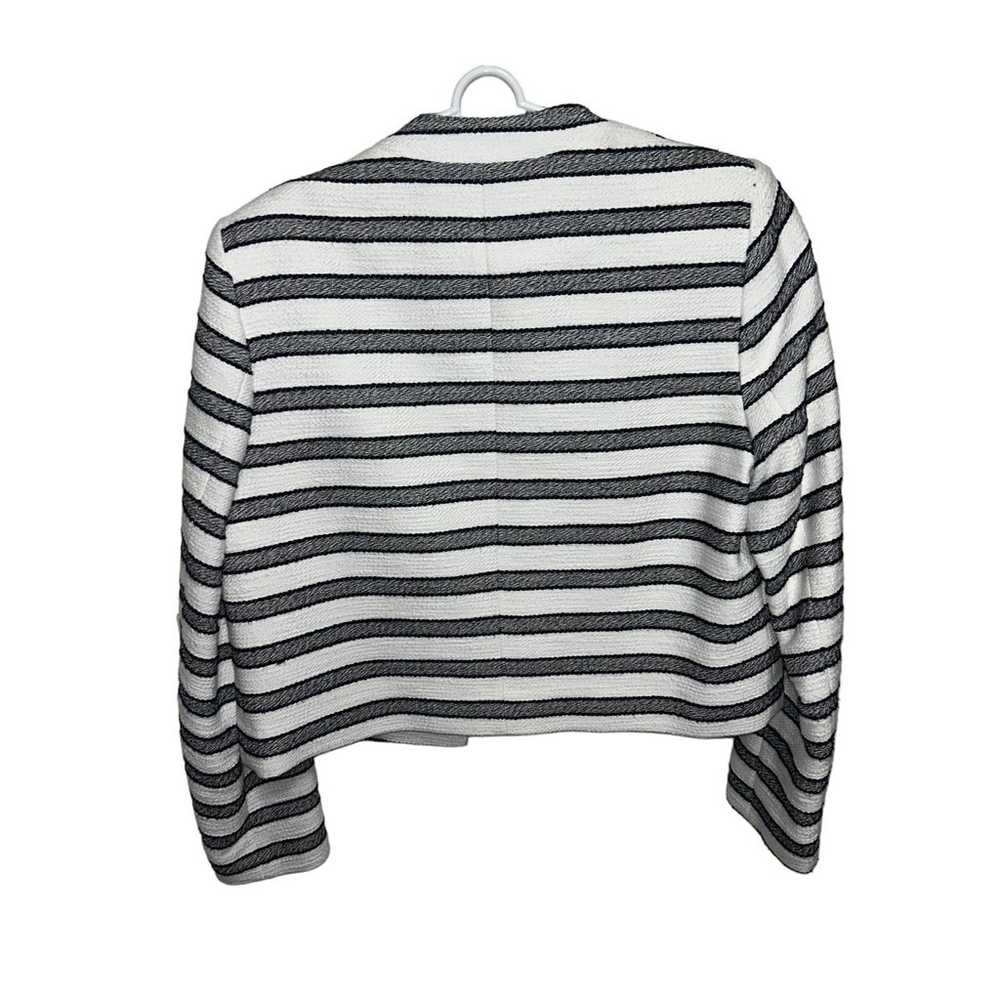 Calvin Klein Notched Collar Striped Cropped Blaze… - image 4