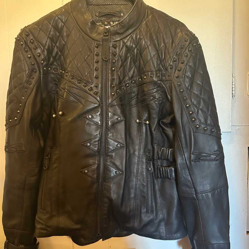 Black Brand Women’s Real Leather Motorcycle Jacket - image 3
