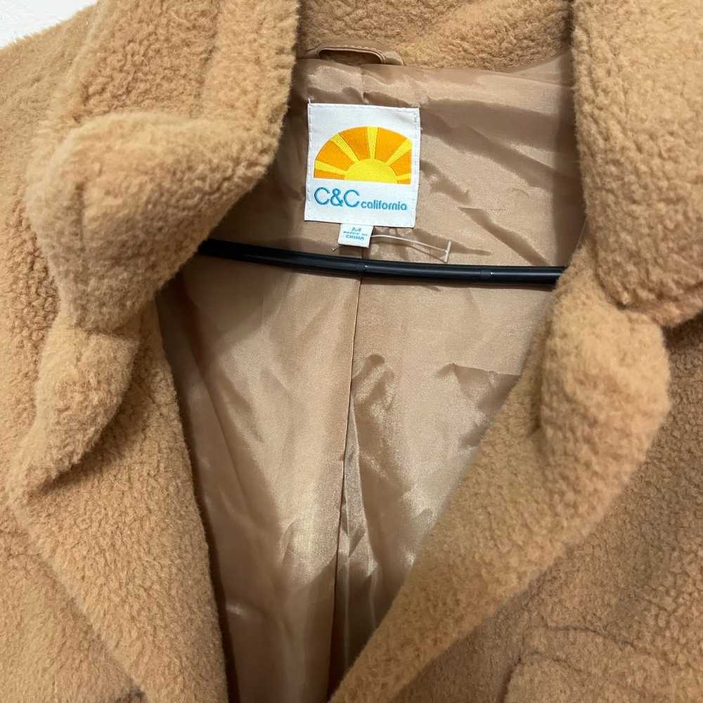 C&C California Oversized Camel Long Teddy Button … - image 2