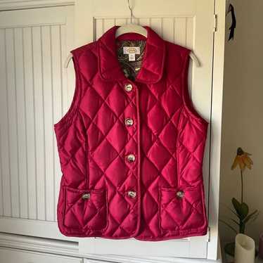 Red Quilted Talbots Vest