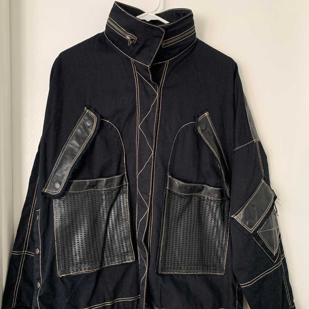 Jakett New York Jacket with leather pockets Sz M - image 1
