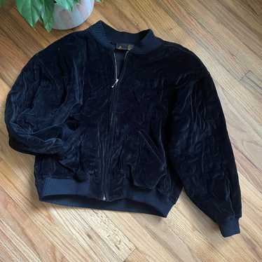 Vintage Liz Sport black Velvet Jacket SZM - image 1